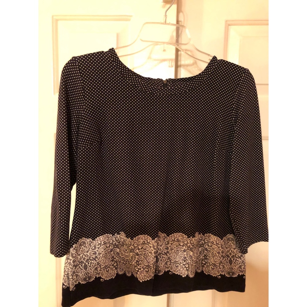 Polka dot top with lace